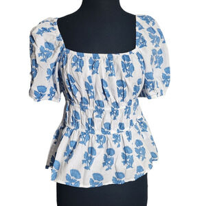 NFC Sexy Off Shoulder Floral Print Shirt Blouse sz L